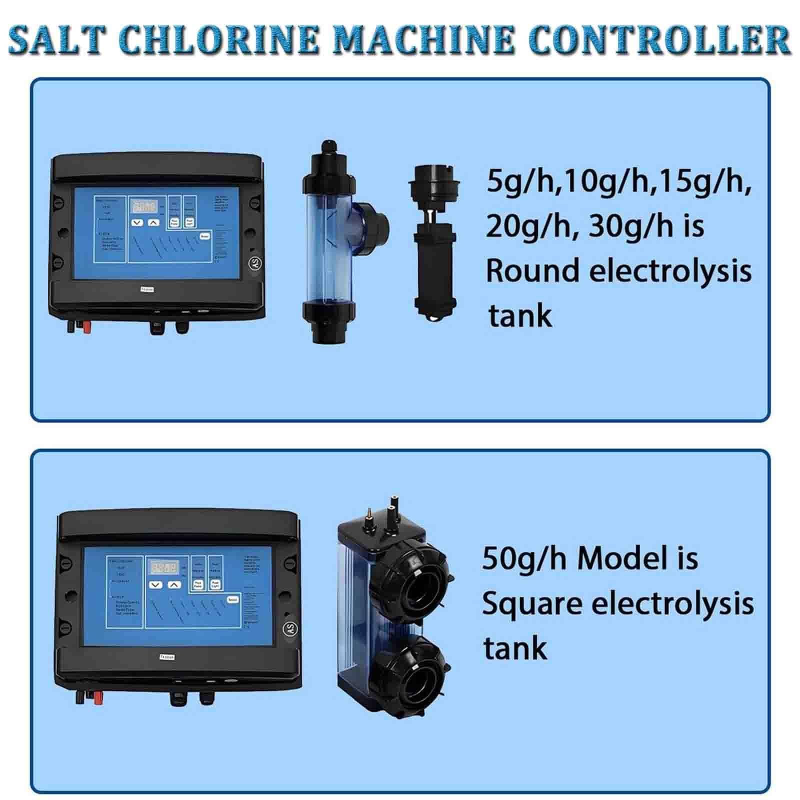 Generador Electrolítico Cloración Salina,Celda Cloradora Agua Salada 20g/H