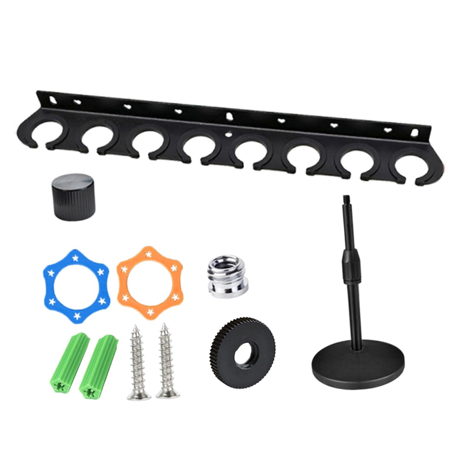 SECRET DESIRE Microphone Holder with Desktop stand Accessory Versatile Rack for Stage 8 slot-image-41