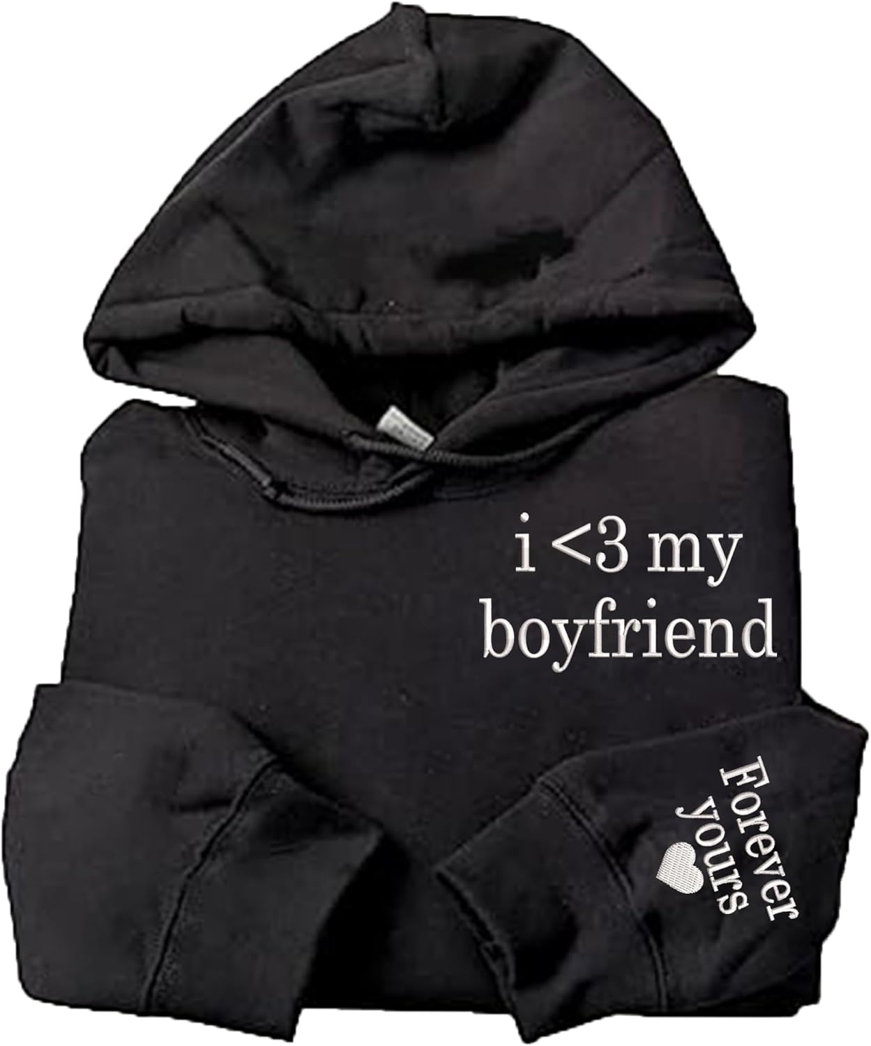 Embroidered Matching Couple Hoodies Boyfriend and Girlfriend I Love My Girlfriend Boyfriend Couple Valentine - Image 3