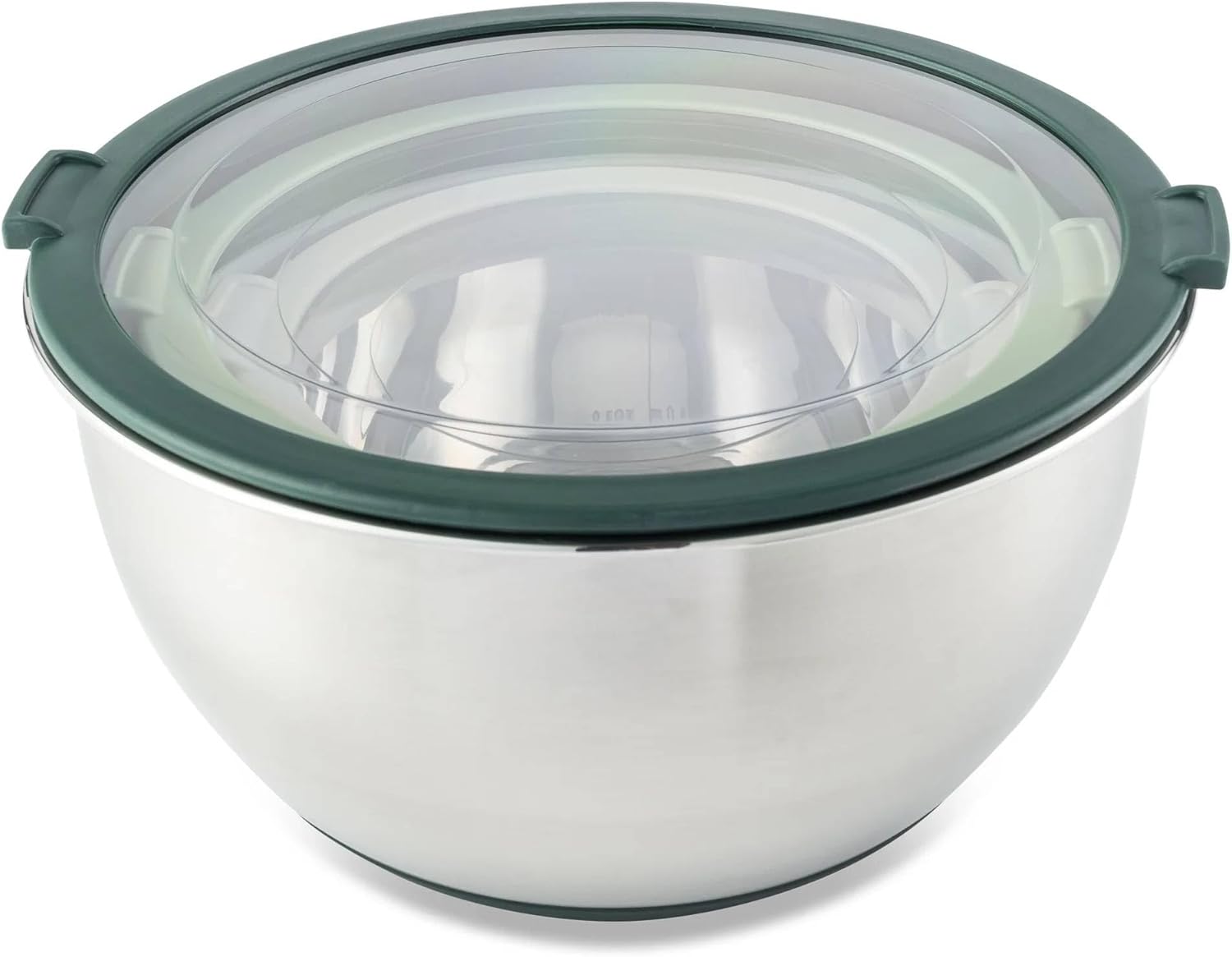 Nesting Mixing Bowl Set with Easy Grip Transparent Lids - Blue, 6-Piece (Green)