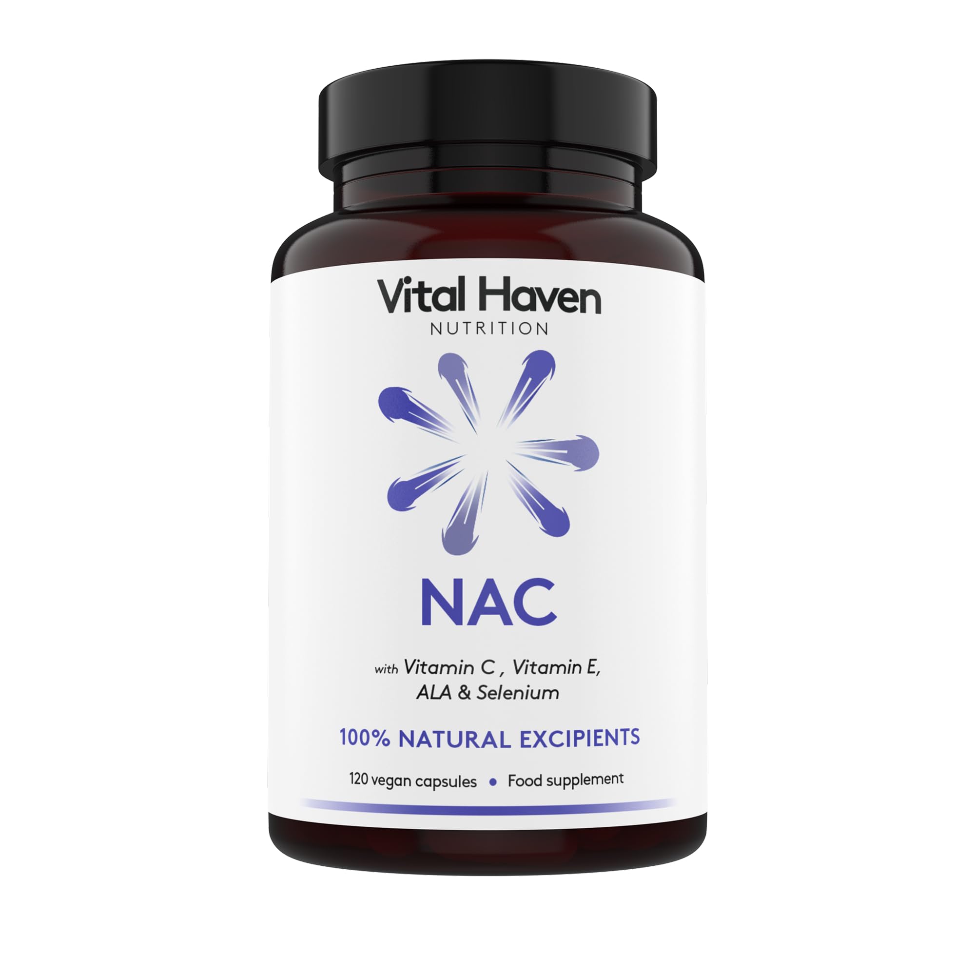 NAC Supplement - N-Acetyl-Cysteine 600mg + Selenium + ALA with VIT C/E - UK Made
