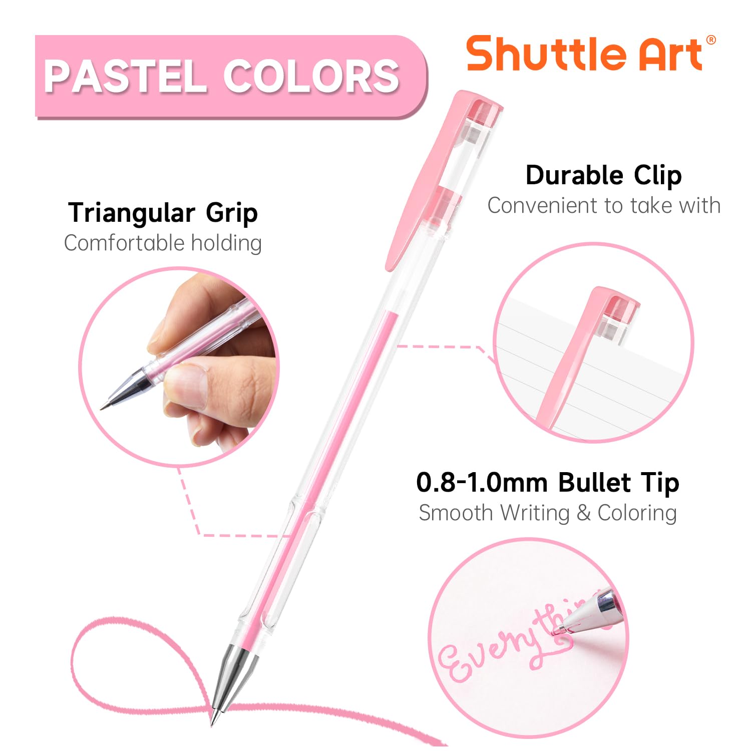 Shuttle Art Pastel Gel Pens Set - Image 3