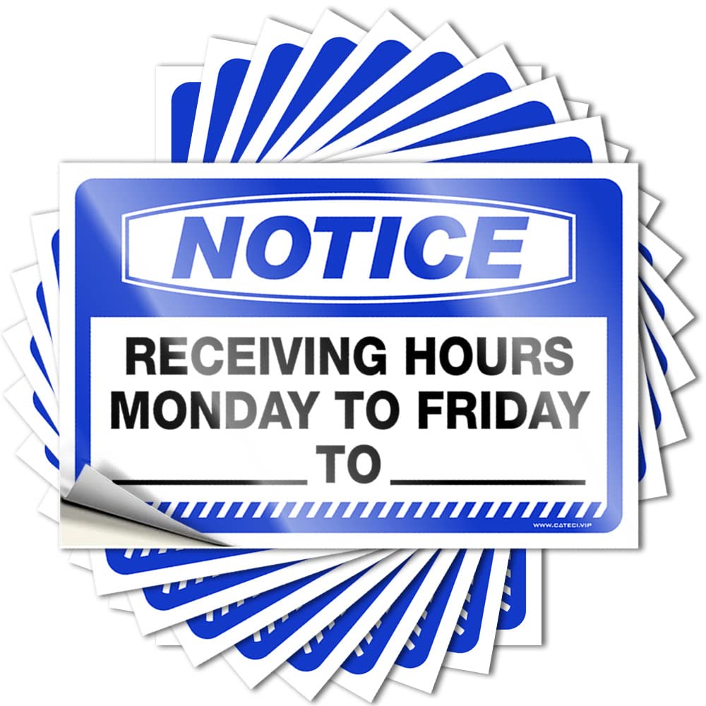 Fzfn Girls Colour Funny Sticker Tiki Decorations Durable Vinyl - Notice Receiving Hours Monday To Friday_ To_ Door For Gamers Use(12X18cm)
