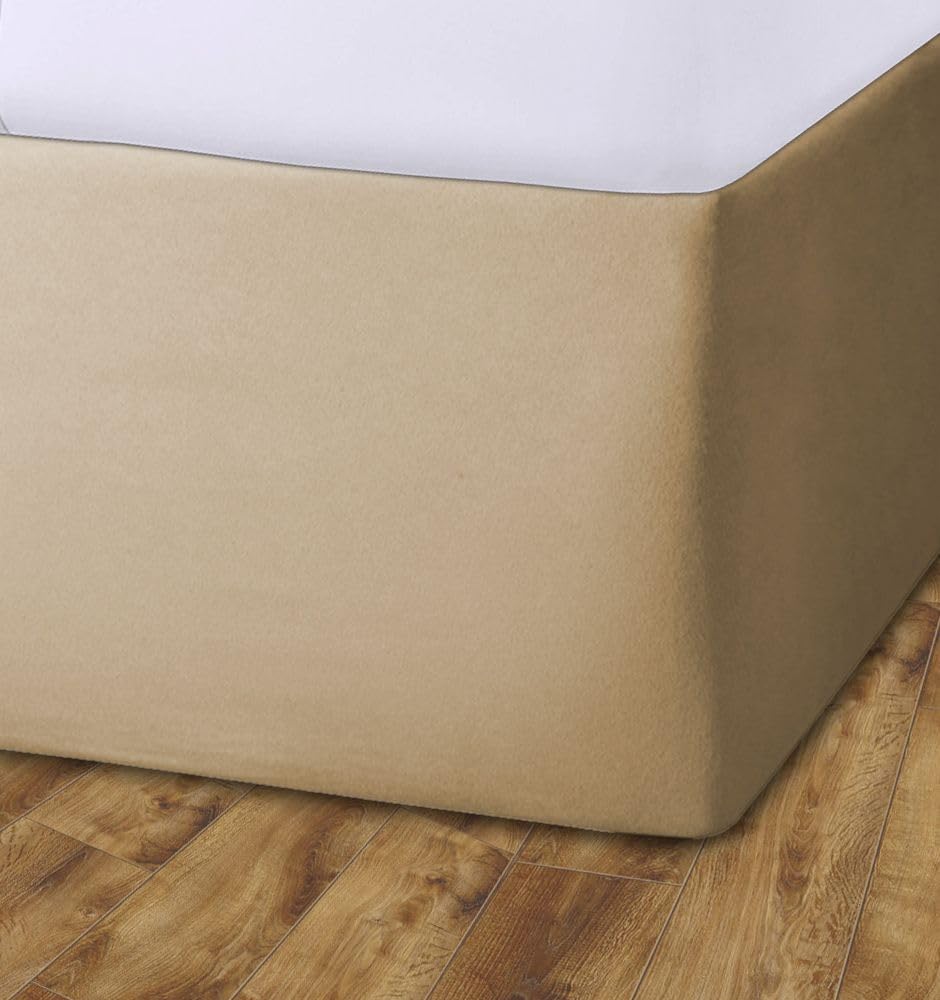 John Aird Elasticated Bed Valance Divan Base Cover Skirt (Wheat, Super King)