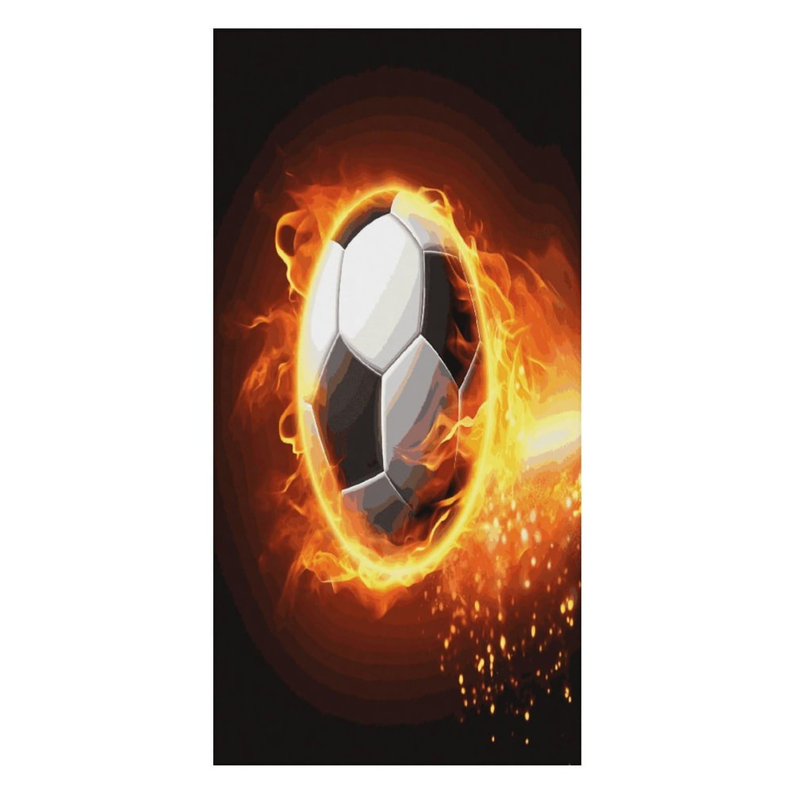 Adfgyerh Unisex Style Soccer Flame(1) Bath Towels Beach Towel Lightweight Quick Dry, Bath Towel For Travel Sports Pool Swimming Bath Camping Yoga Adults160x80cm