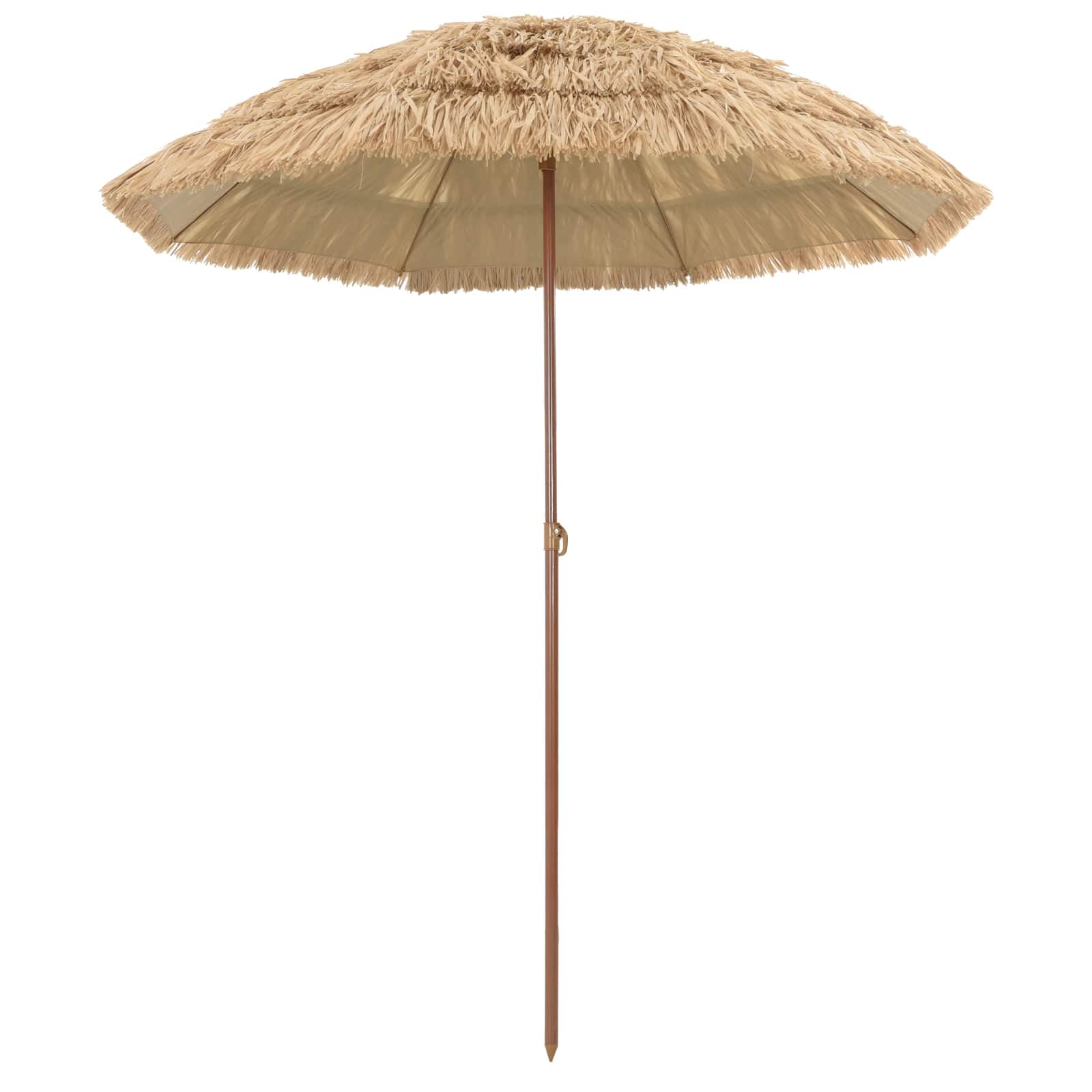 Parasol plażowy naturalny 160 x 160 x 196 cm poliester stal