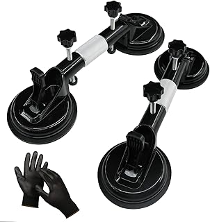 WIRELEL 2PCS 5Inch Adjustable Granite Seam Setter Tile Suction Cup for Stone Seam Joining and Leveling Professional Countertop Installation Tool for Granite Stone Marble Slab Glass
