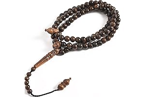 White Oud Wood Tasbih 99: Sacred Islamic Prayer Beads for Spiritual Reflection