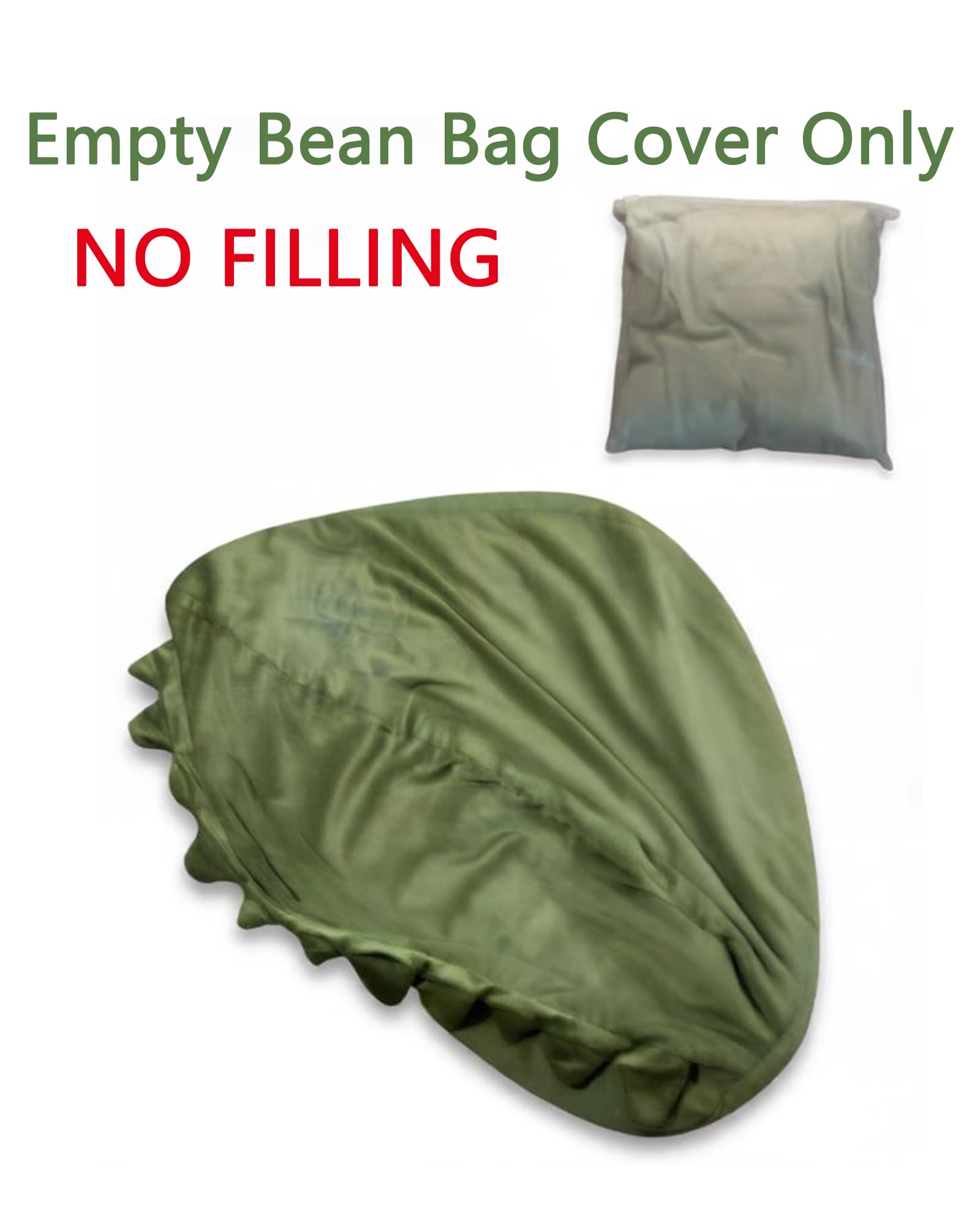 Puf de Peluche para Guardar Juguetes, Tamaño Grande Extra Suave Bolsa Puff de Almacenamiento con Cremallera, Almacenamiento Bean Bag para Niños Niñas, 80×76×63cm Dinosaurios (Cubierta Solamente)