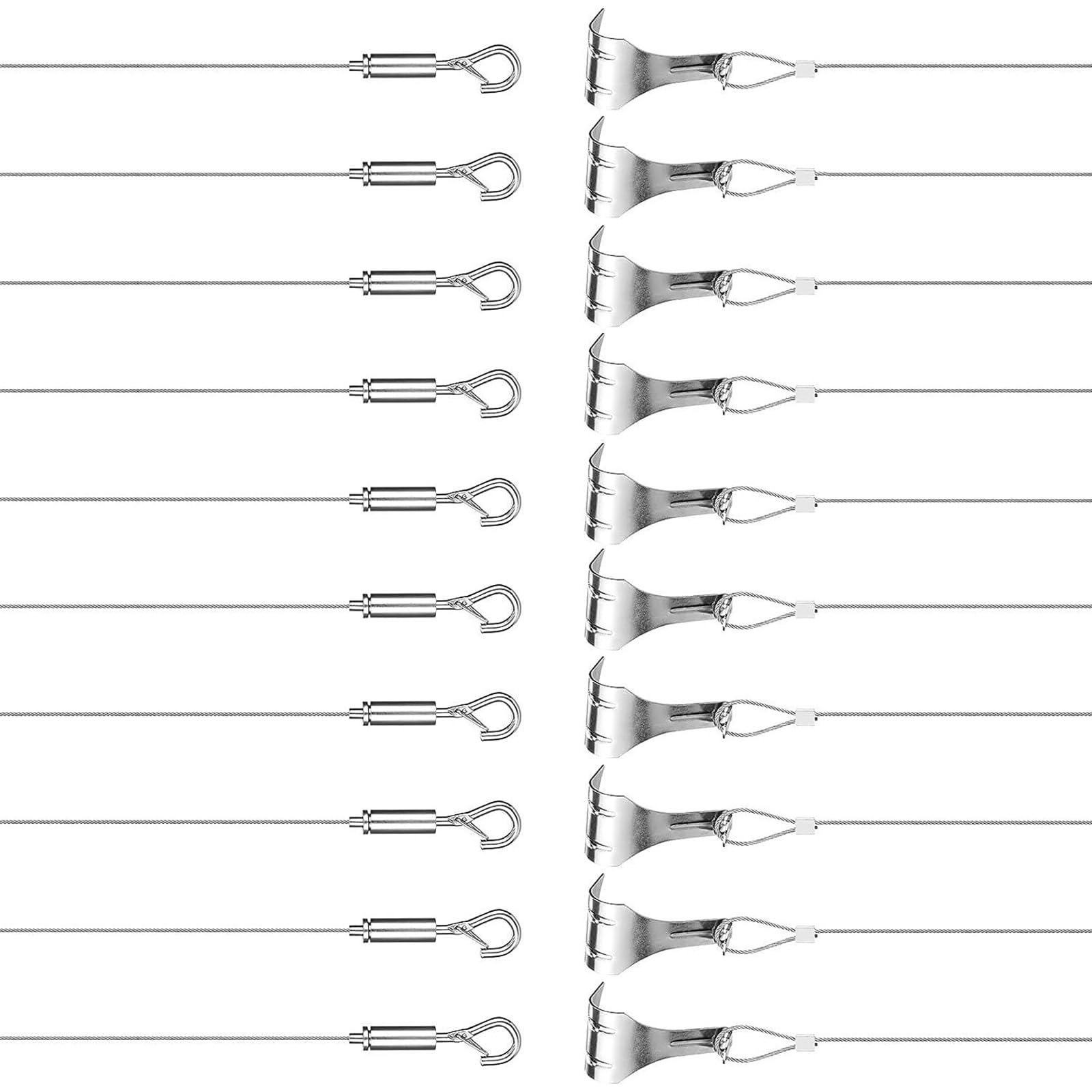 Zyouqi A Picture Hanging Gallery Rails Hanger Replacement Cord Picture Frames Wire Rope With Djustable Hook Nd Shape Hook