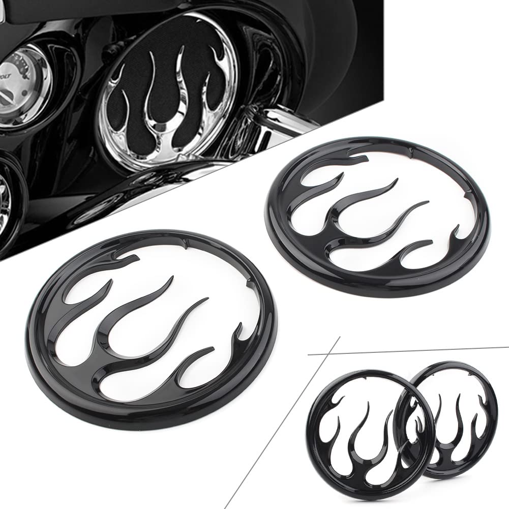 Zhisheng Motorcycle Fairing Speaker Grill Covers Front Speaker Grill for Harley Electra Street Glide Tri 2006-2013