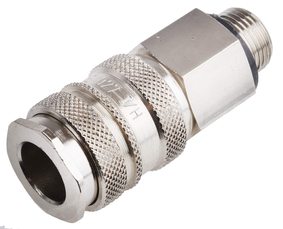 RS ProPneumatic quick release coupling brass, G3/8 plug, with thread CEJN 410, Rectus 27, TST 410