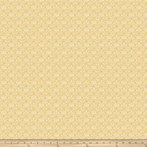 Free Spirit Miss Mustard Seed Bunnies, Birds & Bloom Flower Box Mustard Seed Yellow Quilt Fabric by the Yard, Mustard Seed Yellow