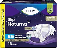 Tena Slip Noturna, Fralda Geriátrica para Incontinência Urinária, EG - 16 unidades