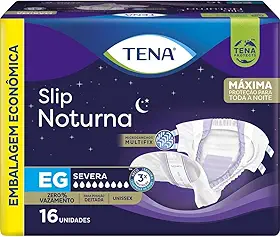 Tena Slip Noturna, Fralda Geriátrica para Incontinência Urinária, EG - 16 unidades