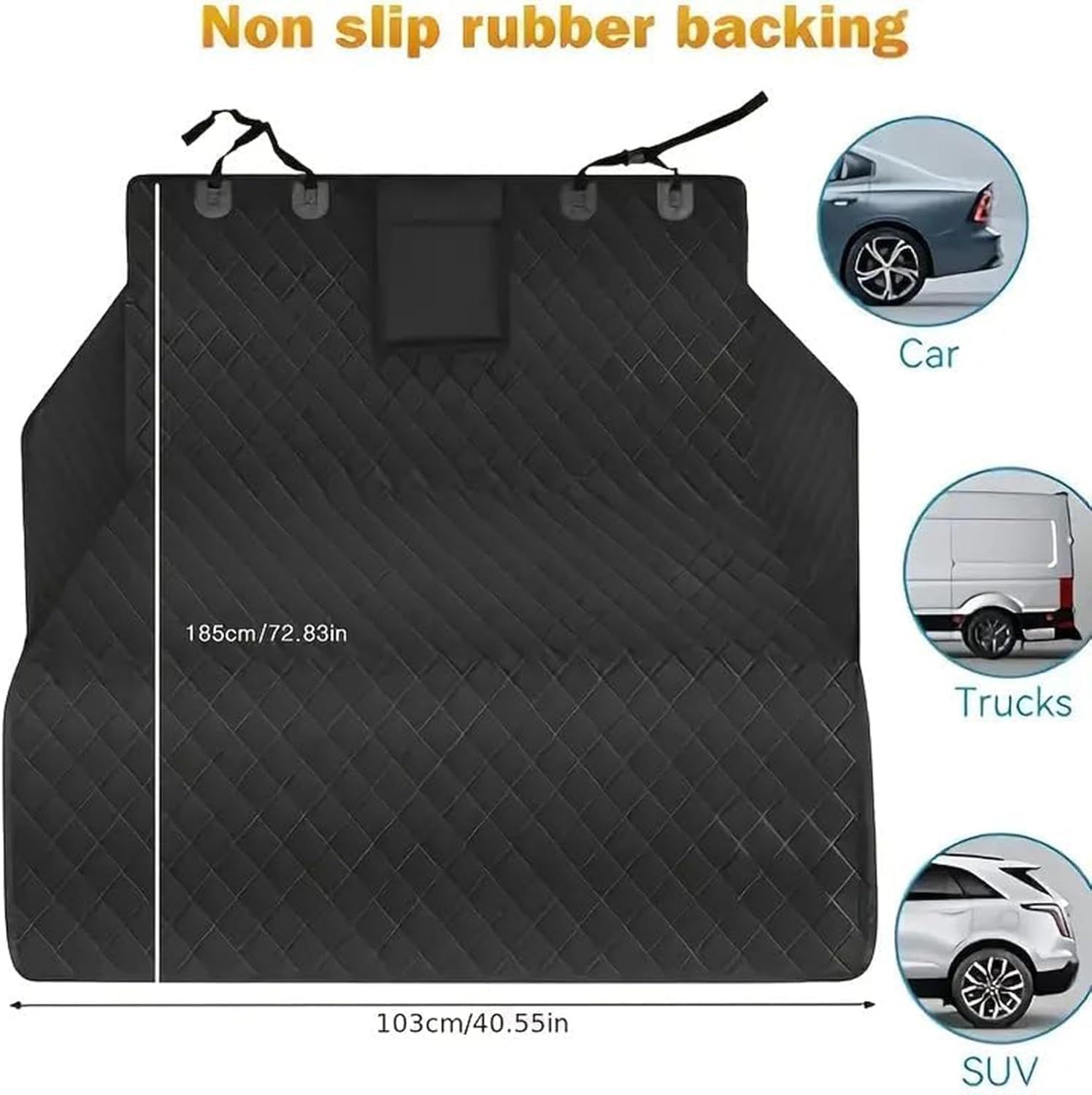Housse Coffre Voiture Chien Universelle pour Ford Mustang Mach-E 2021 2022 2023, Durables Imperméable Antidérapants Tapis/Voyage