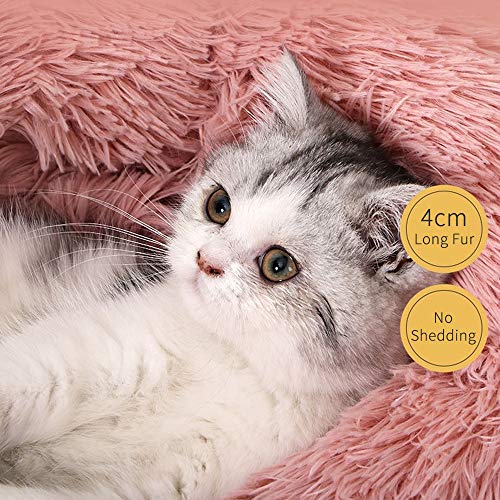 Cama de lã para cachorro,Cama Fofa de Lã para Cachorro Almofada Macia de Pelúcia Redonda para Ninho