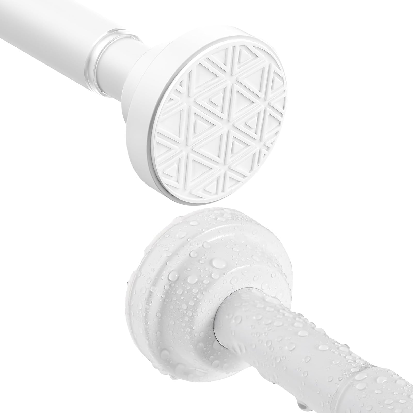 Bastone Tenda a Pressione Estensibile 48-200cm Senza Forare Asta Telescopica in Acciaio Inox Bastone Tenda Doccia Bianco Antiscivolo & Mai Rustico per Finestra, Armadio, Porta