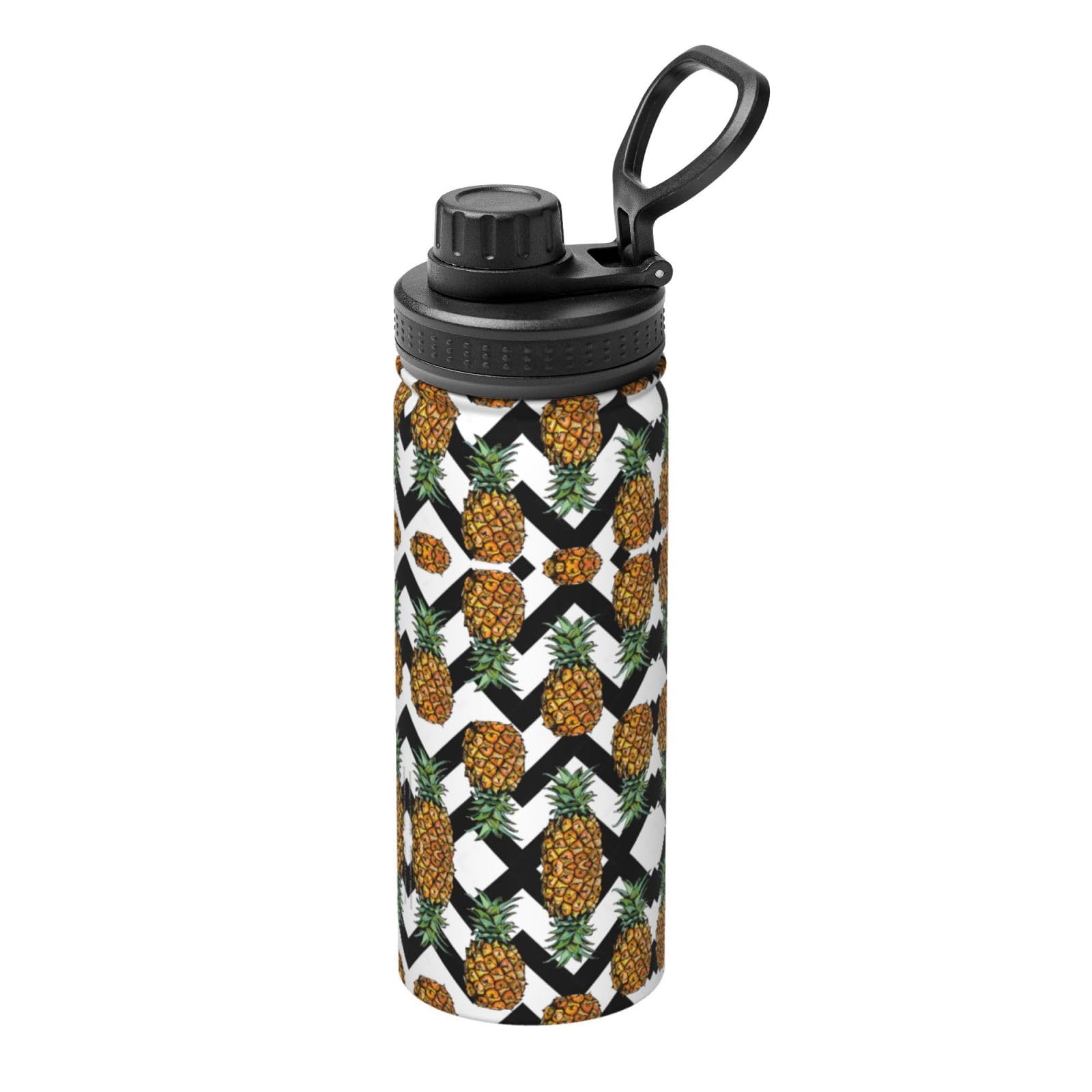 Kfjghhl Insulated Stainless Summer Pineapple Steel Water Bottle For Sport Gym Travel Leak Camping Hiking Hydration
