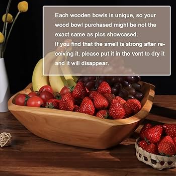 手作り木製ボウル Amazon.co.jp: DeziWood 大型木製ボウル クリエイティブ