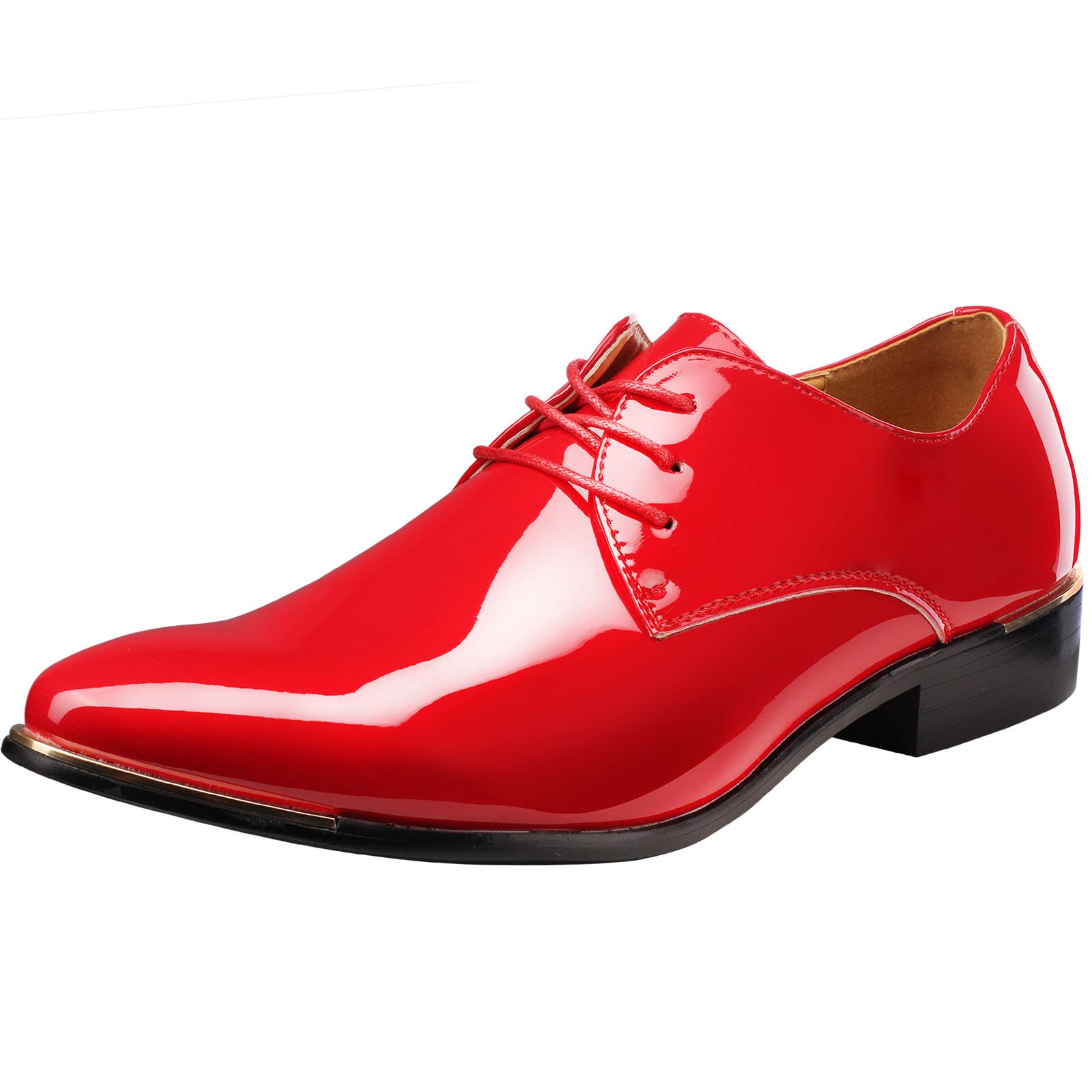 Herren Anzugschuhe Hochzeit Derby Lederschuhe Schnürhalbschuhe Oxford Schuhe Smoking Lackleder
