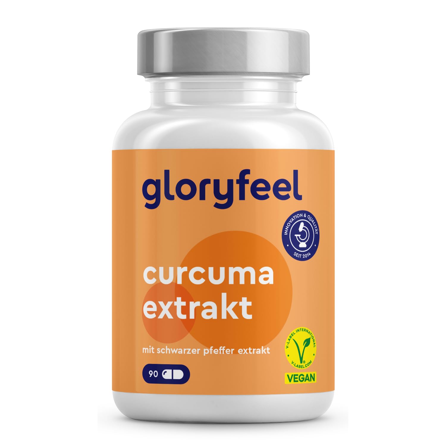 gloryfeel Kurkuma Extrakt 17000 mg – Bio Kurkuma Pulver + Pfeffer + Piperin