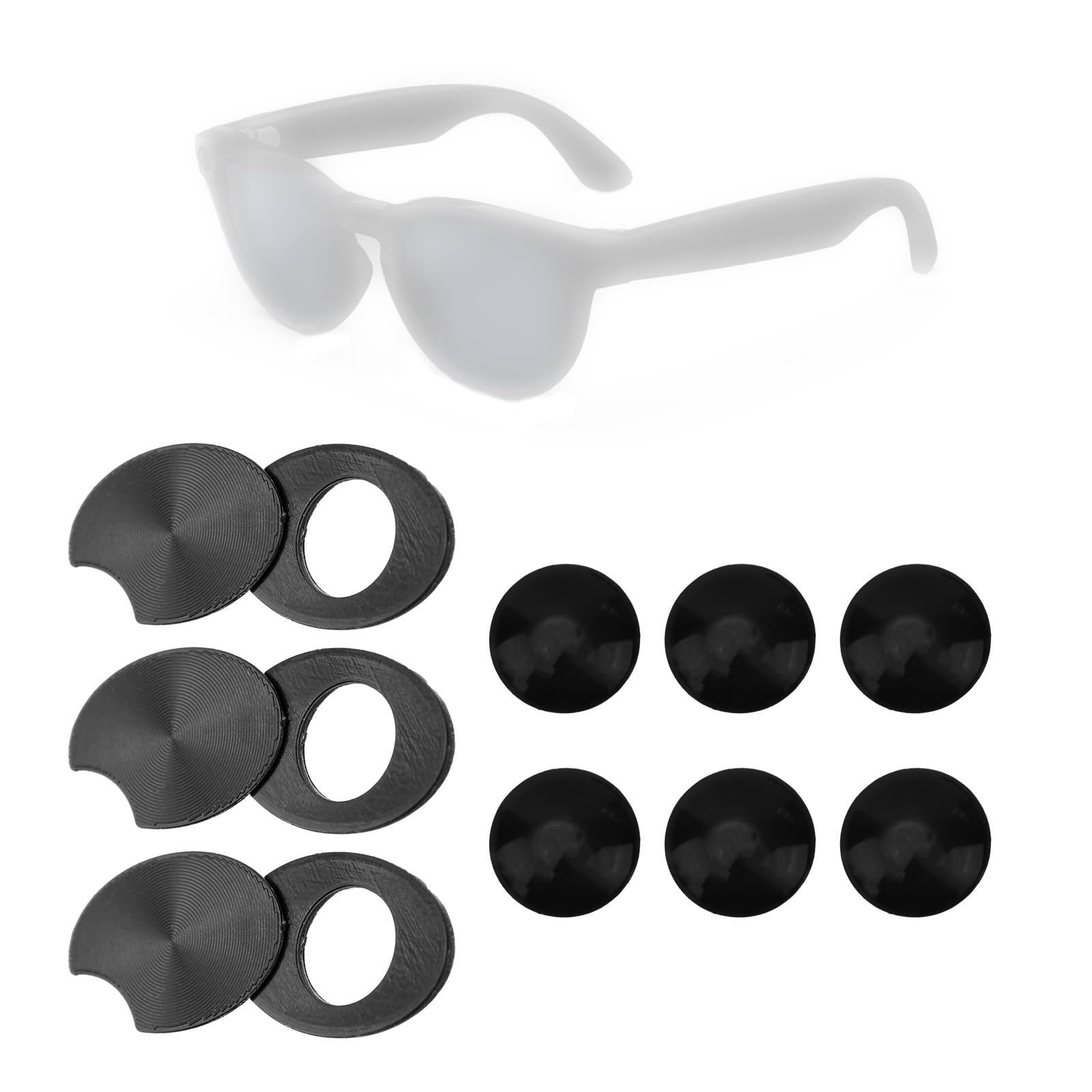 Occhiali Intelligenti Copri Privacy Luce LED per Meta, 3pz Ribaltabile Protettivo Otturatore Lente Camera con 6pz Adesivi Bloccanti Luce LED per Skyler Headliner