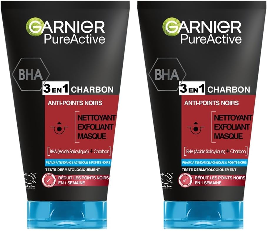 Garnier Pure Active - Nettoyant 3 En 1 - Nettoyant,...