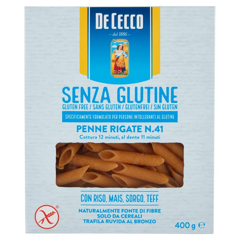 10 fideos De Cecco Penne Rigate n. 41 400 g senza Glutine sin gluten pasta pasta pasta