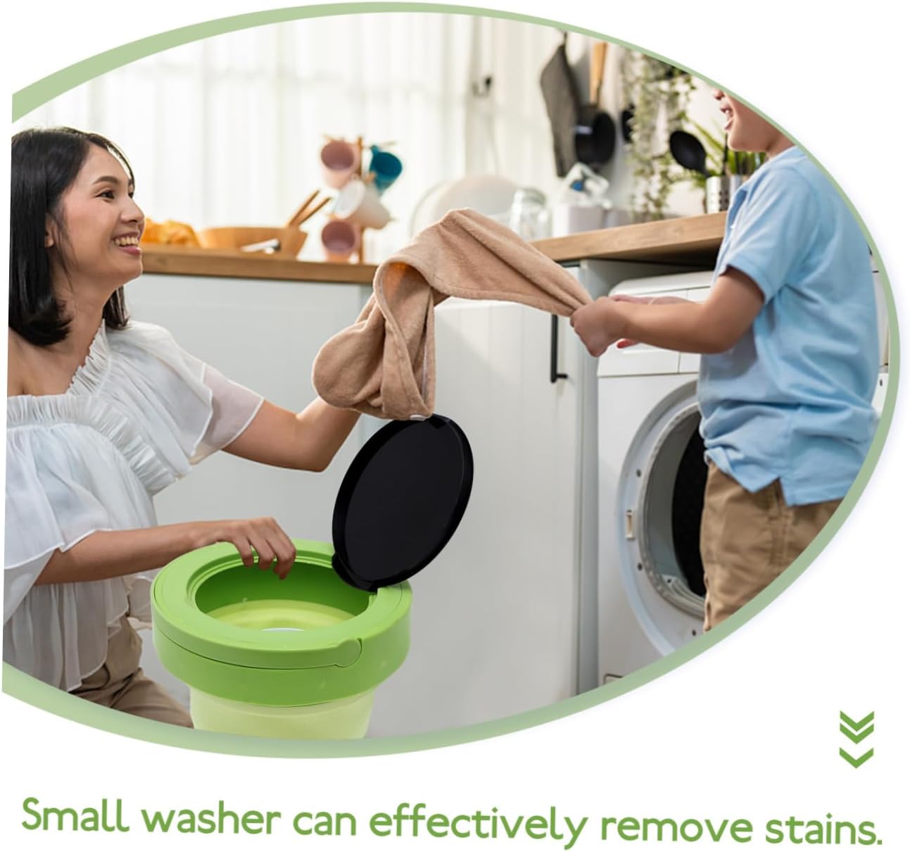 Zerodeko Portable Mini Foldable Washing Machine 6l Capacity with US Plug Portable Clothes Washer for Travel and Camping for Small Loads and Delicates