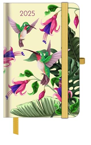 GreenLine – Agenda de bolsillo Diary Jungle 2025, 10 x 15 cm, calendario en diseño elegante, práctica organización diaria para gestión personal y profesional del tiempo