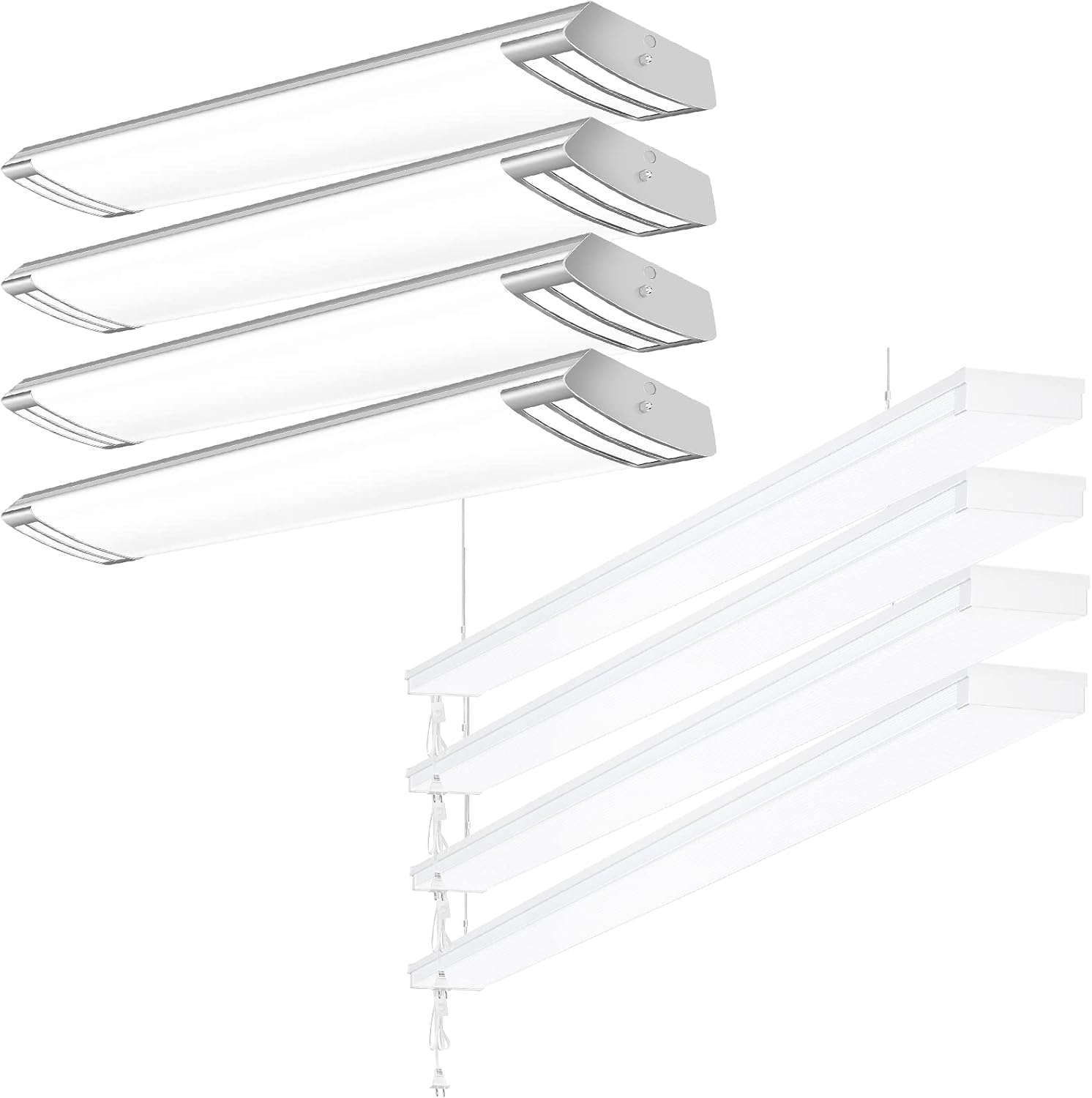 ANTLUX 4FT LED Shop Lights for Garage, 4 Foot LED Wraparound, 4 Foot