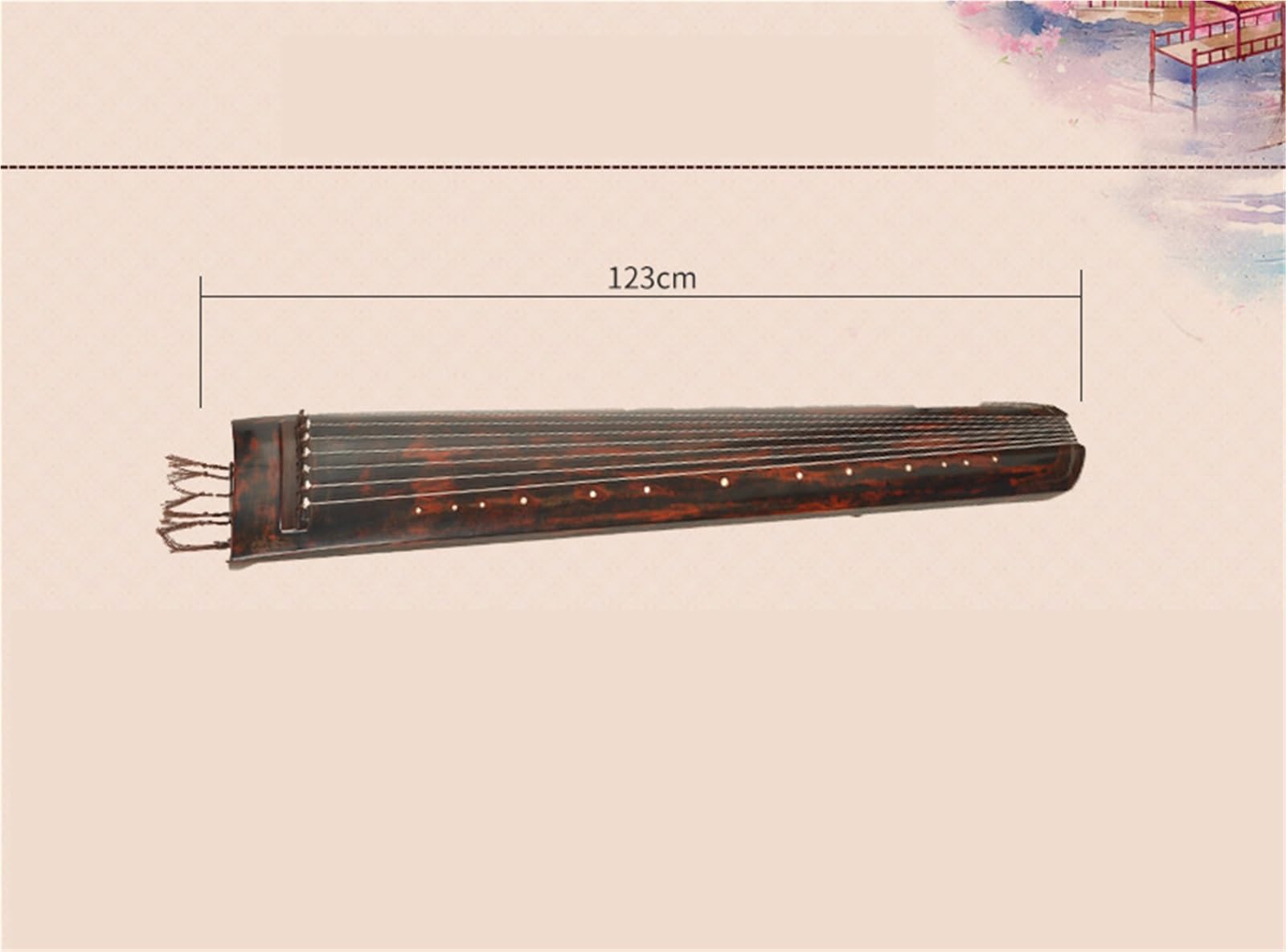 Hebanowy Guqin (chińska Cytra) W Stylu Zhenghe Instrument Dydaktyczny Wykonany Z Drewna Cedrowego Guqin (chińska Cytra)