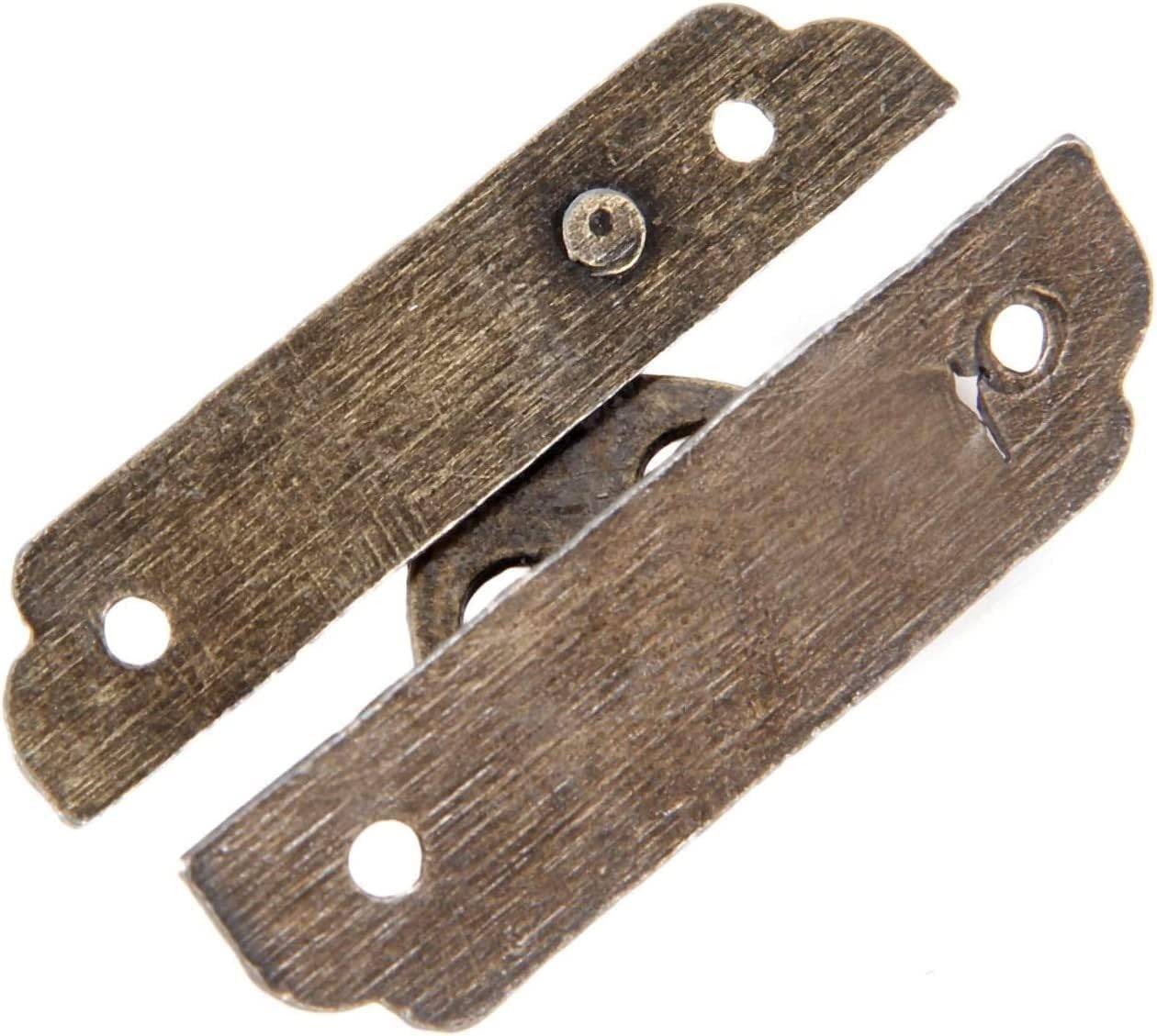 Hasp Latch,Latch Lock,Antique Hinges,Bronze Decorative,Wooden Box Hinge,4Pcs 23 * 47mm Antique Bronze Box Hasps Iron Lock Catch Latches for Jewelry Box Suitcase Buckle Clip Clasp Furniture Hardware