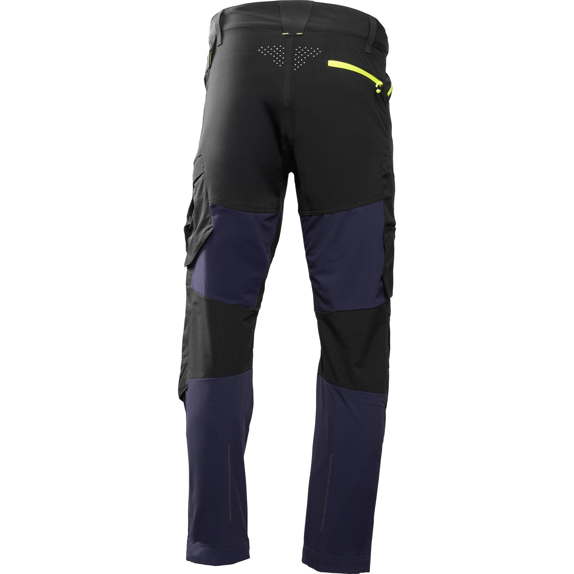 Högert Technik Pantalon de Travail Homme 4-Way Stretch avec Renfort Cordura, Fermeture éclair YKK, déperlant, Pantalon de Protection élastique Plum vêtement de Travail Bleu Marine