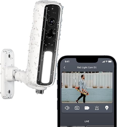 RELI Cámara de seguridad inalámbrica para exteriores con batería de 5 meses, cámaras profesionales para pájaros, visión nocturna a color de 1080P,