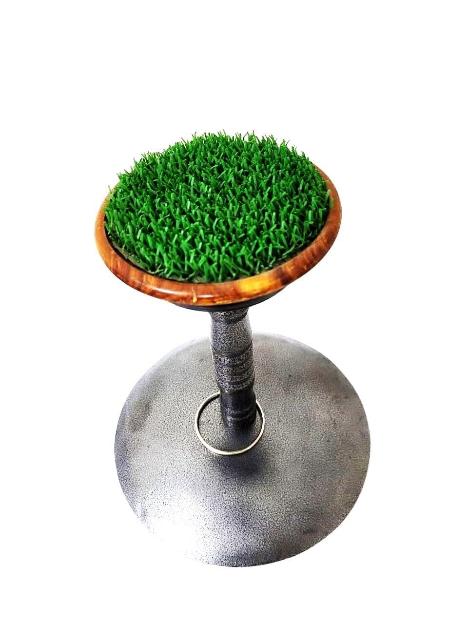 Nueva Percha de bloque de fibra de cetrería 6.5 pulgadas para interiores y exteriores, base de acero pesado AstroTurf