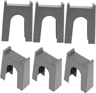 TOYANDONA 6pcs Train Pier Trains for Kids Wooden Trains Kid Suit Wooden Train Set Wooden Train Track Connectors Wood Train Track Set Train Bridge Supports Toy Train Bridge Supports Child Toy