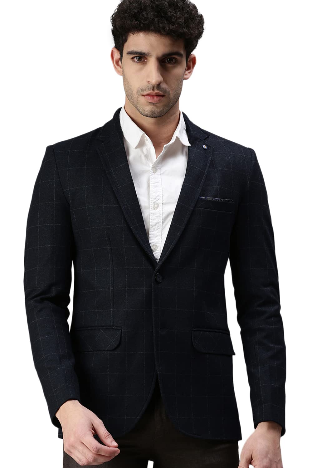Men Check Print Single Breasted Casual Blazer | Notched Lapel Full Sleeves Cotton Blazer for Mens | Slim Fit Regular Length Blazer for Men's-image-21