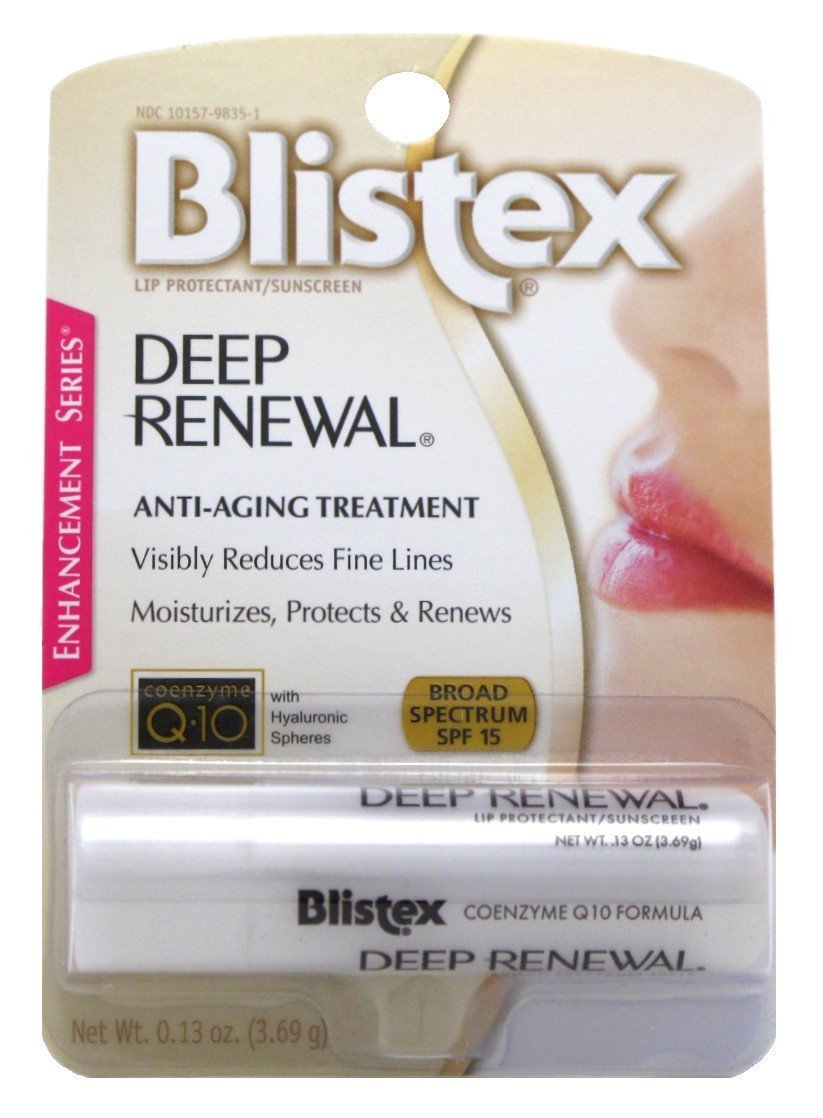 Blistex Deep Renewal Lip Protectant Sunscreen Balm, 0.13 Ounces (Value Pack of 11)