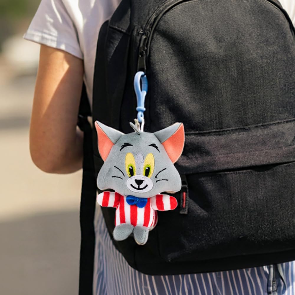 Mirada Official Tom & Jerry Hanging Tom Soft Toy – 12cm | Cute & Lightweight Plush Keychain for Kids, Girls & Boys | Adorable Mini Stuffed Character for Bags, Gifting & Collectible Fans-image-47