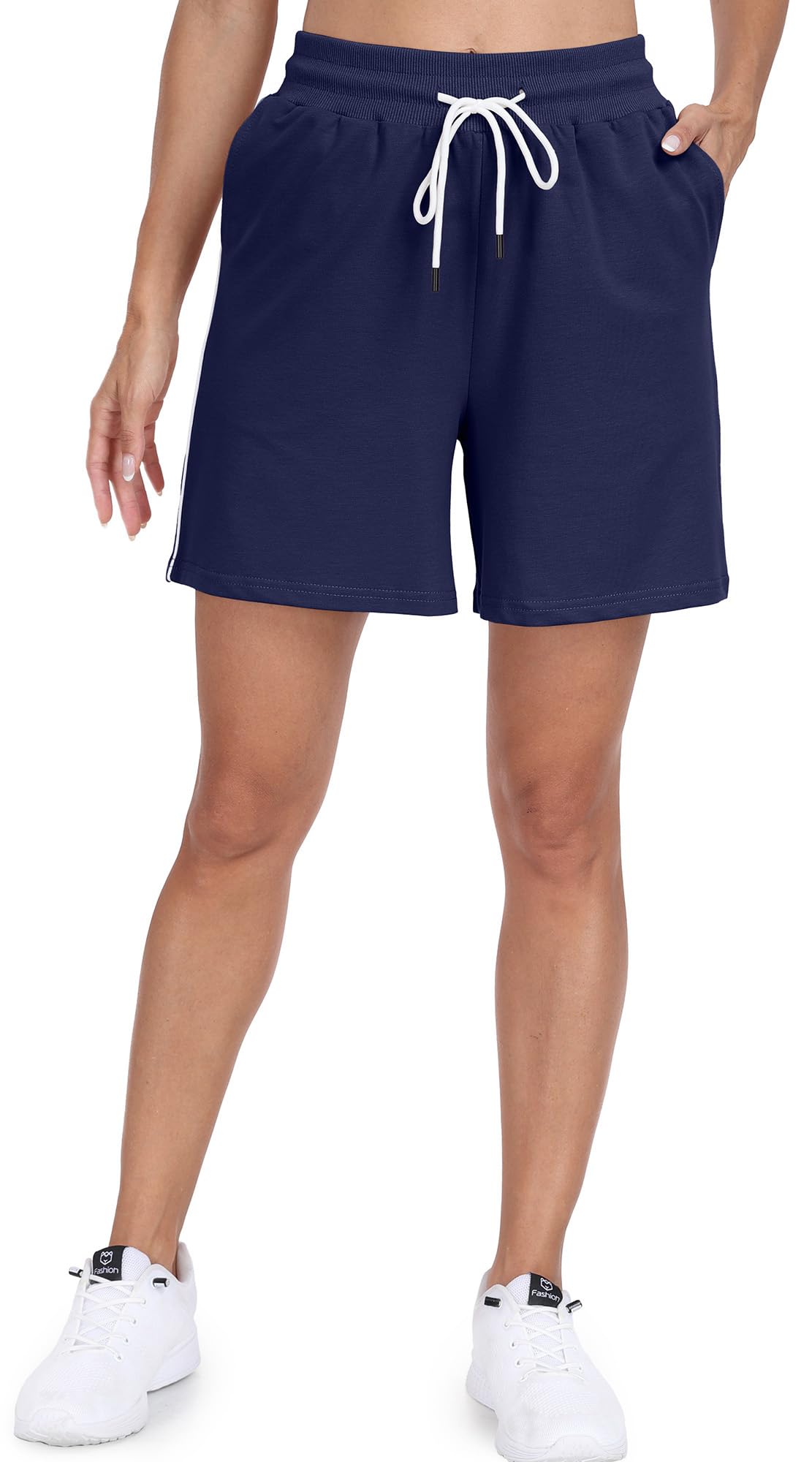 POSESHE Women's Large Size Running Casual Shorts Summer Sports Fitness High Waist Fitness Yoga Pants