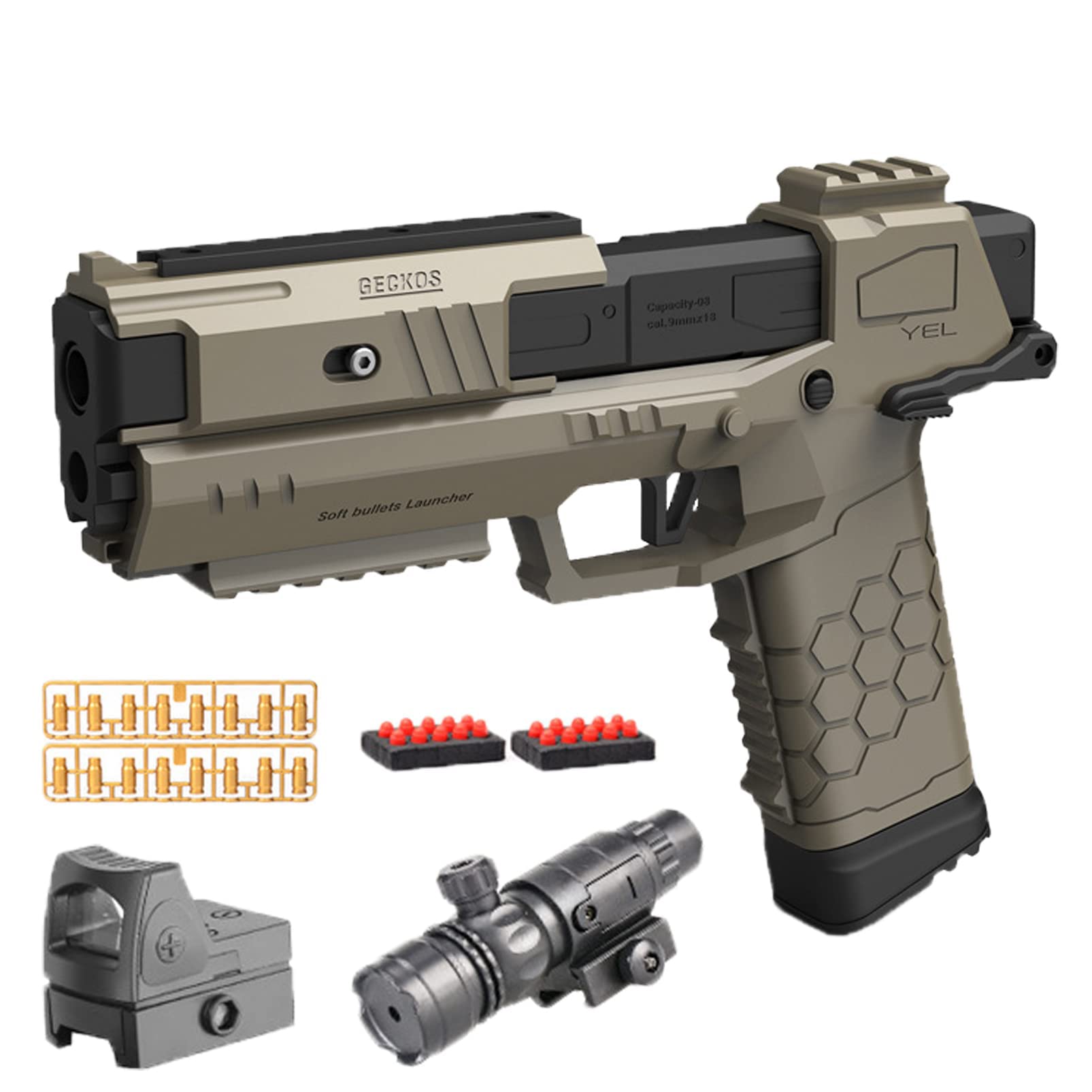 Buy Toy Soft Bullet Pistol Ammo Clips EVA Safety Soft Bullets Shell