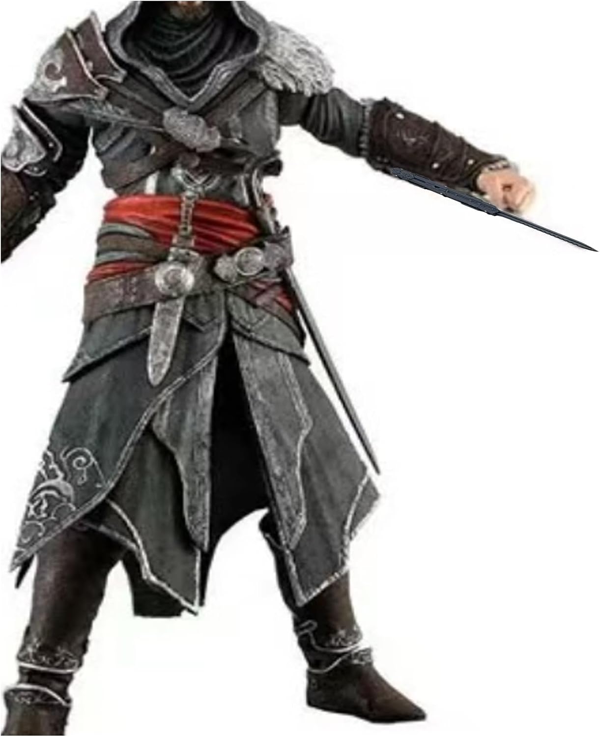 3D Printed Black Flag Hidden Cosplay Weapon Items 1:1 Hidden Swords,Plastic Hidden Blade Real,Hidden Blade Toy,Cane Sword (Black)