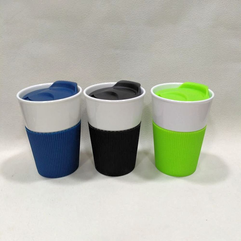 Blissart Coffee is Good Idea Tazza da caffè in ceramica – Tazze multicolore o tazza da tè/latte, ideale per ragazze (350 ml o 311,8 ml), colore nero