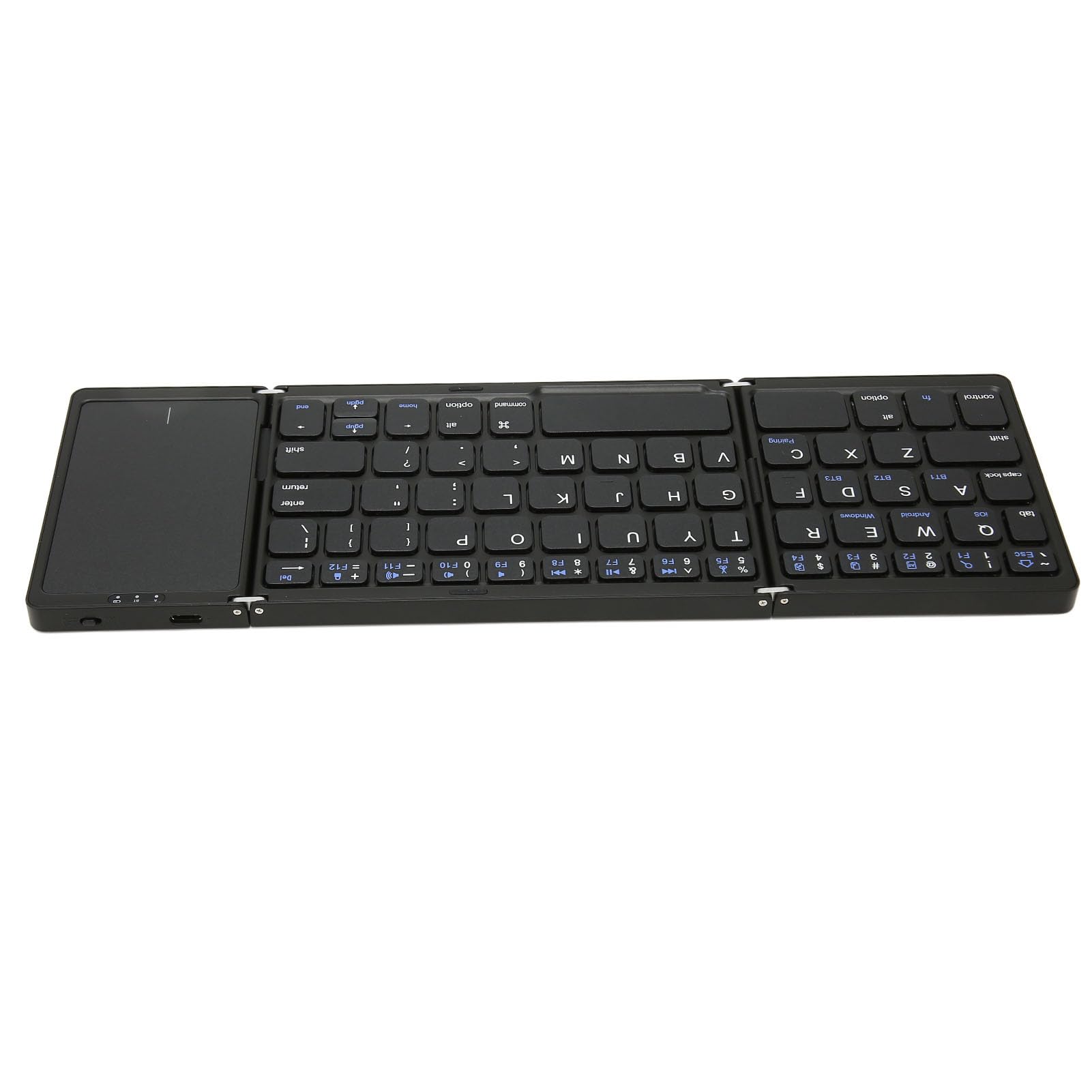 Składana Klawiatura Składana Klawiatura z Touchpadem Przenośna Bezprzewodowa Klawiatura Trackpad Składana Klawiatura do Telefonu Komórkowego Tablet B089T, Składana Klawiatura