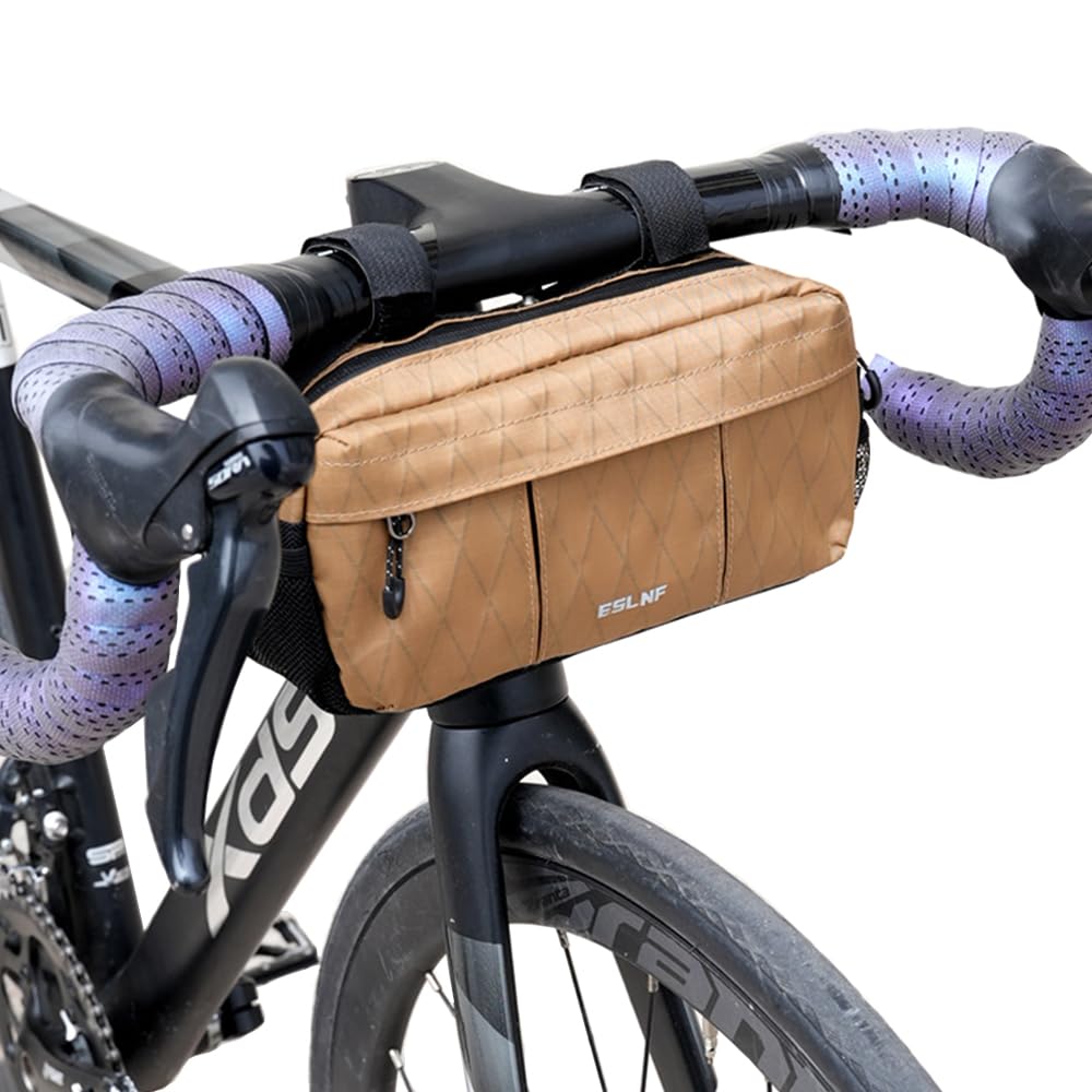 OIENNI Bike Handlebar Bag, Front Cycling Storage Pouch with Shoulder Strap, Fits Road and Mountain Bikes