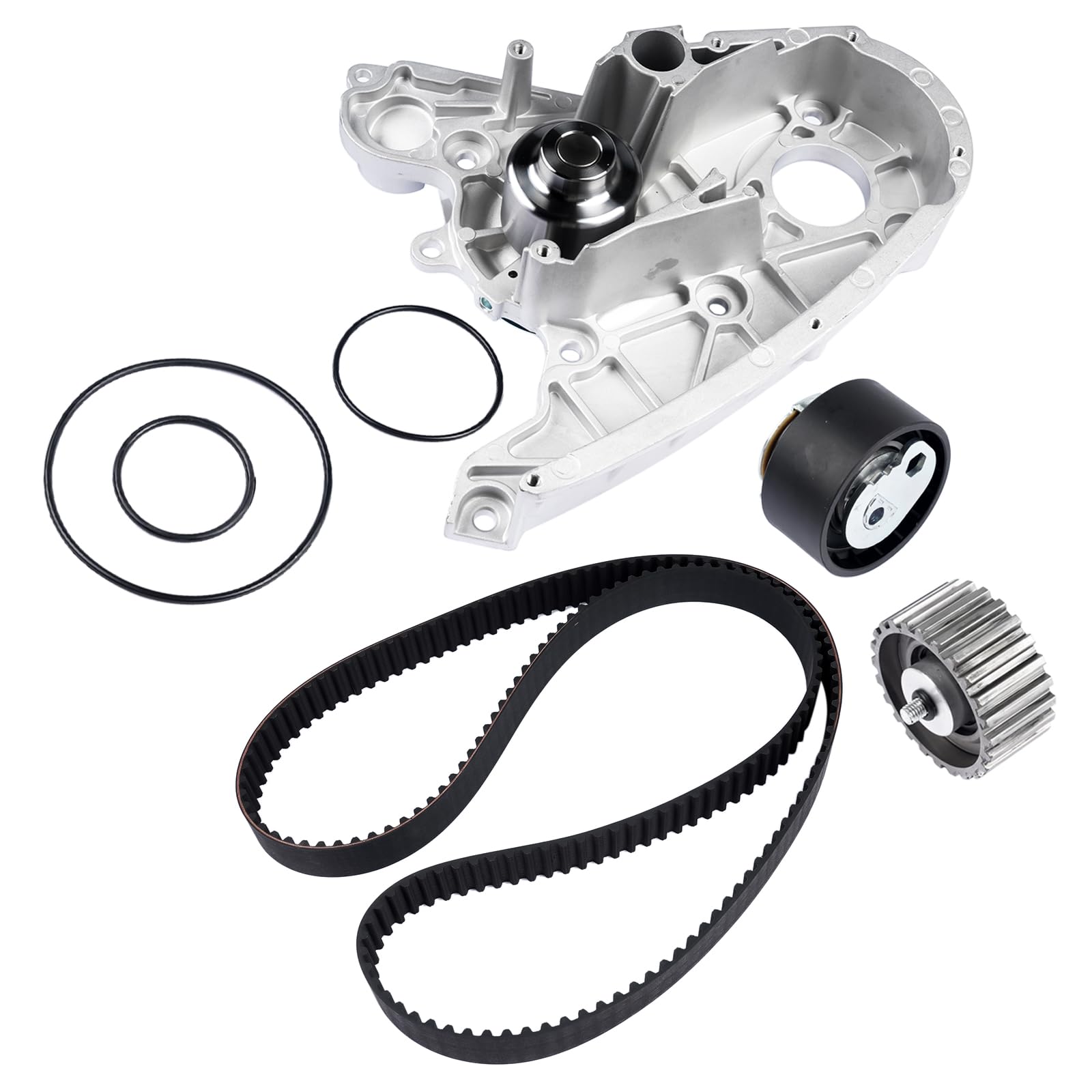 Bomba de agua + juego de correa dentada Kit de montaje compatible con Duc-ato 244 250 2.3D 504033770 VKMC02390 504010846