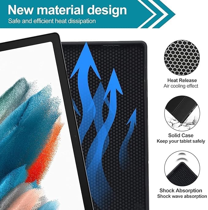 Image of ProElite Keyboard case for Xiaomi Redmi Pad 2 11 inch, Magnetic Detachable Wireless Bluetooth Keyboard Built-in 7-Colors Backlit with Pen Holder, Dark Blue