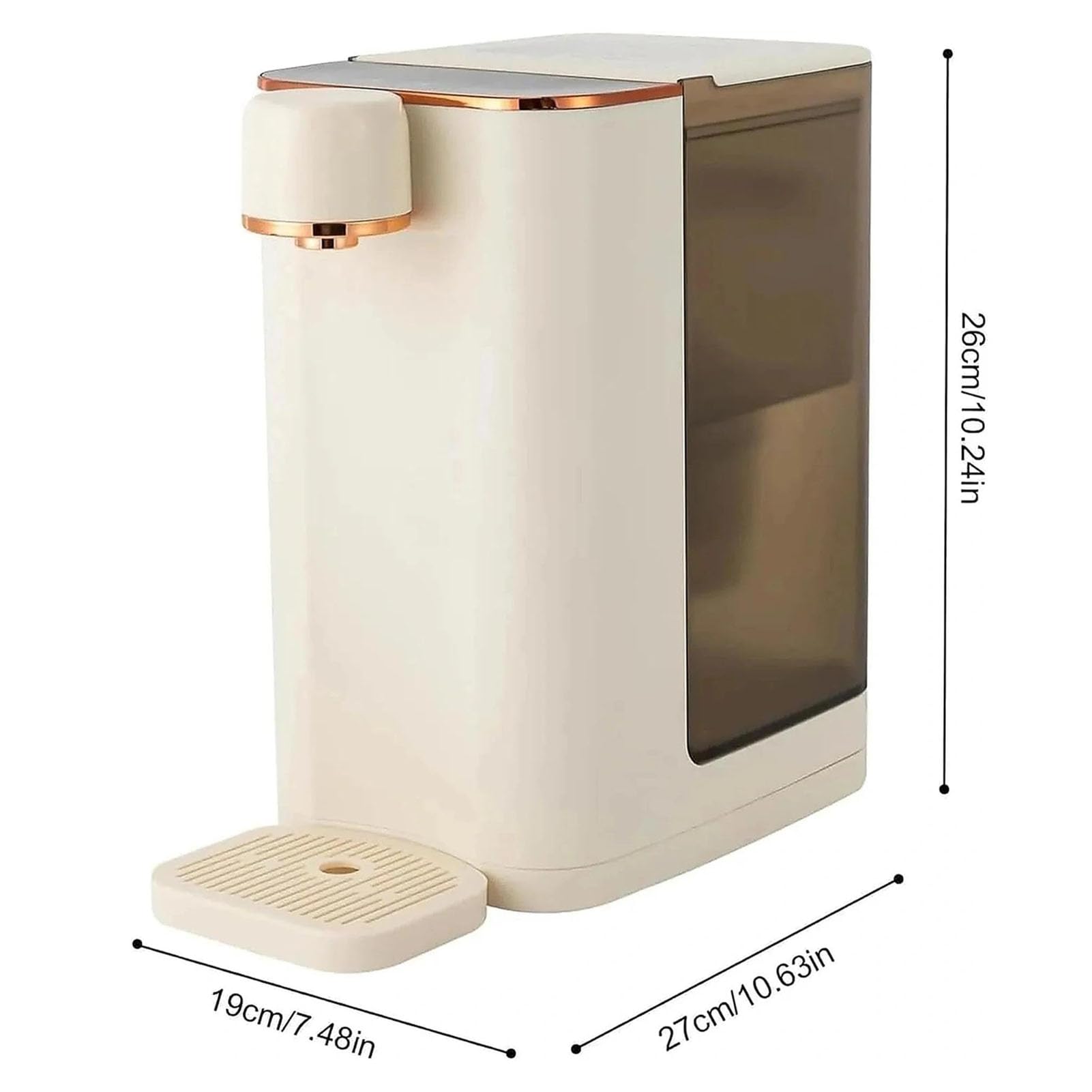 Dispensador De Agua Caliente Instantánea De 2000 W, Hervidor Eléctrico De 3 L Con Luz Nocturna Y Bloqueo Infantil, 5 Ajustes De Temperatura Y 3 De Volumen, Calentador De Agua De Sobremesa Para Té